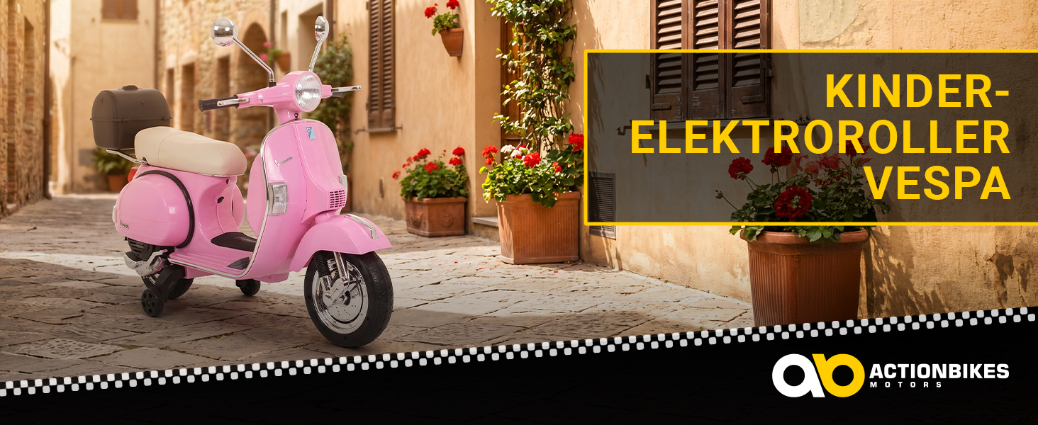 Kinder-Elektroroller Vespa Header-Bild